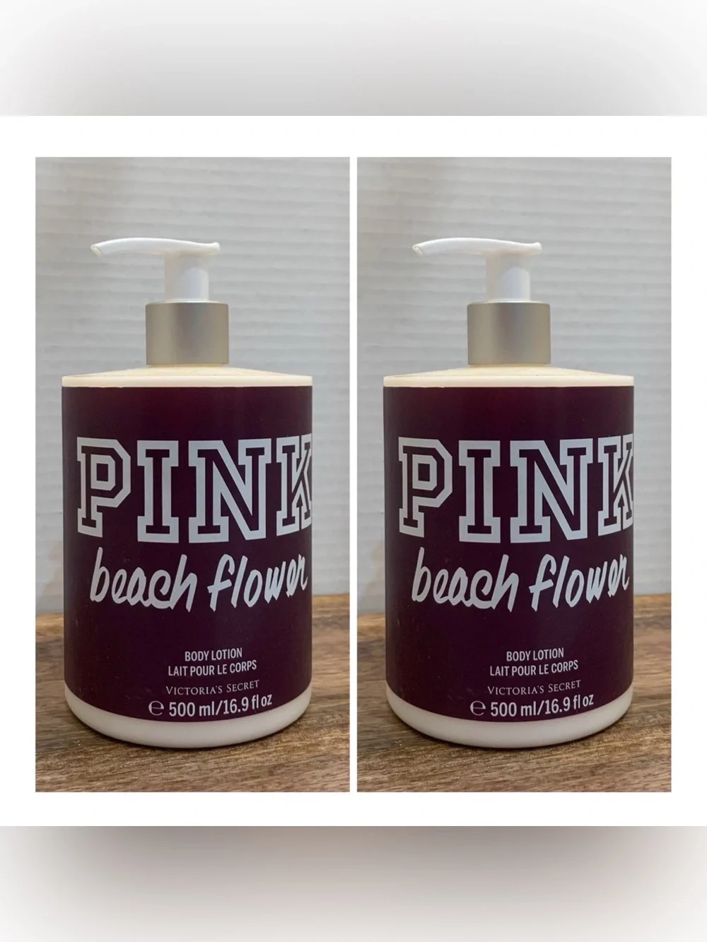 Victoria's Secret PINK Beach Flower Body Lotion ~ 16.9 fl.oz. ( Lot of 2 )